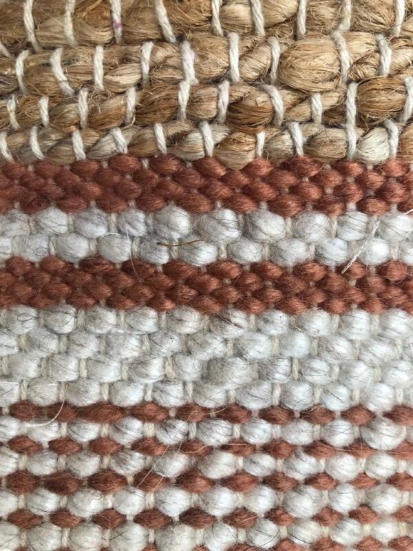 Vloerkleed handgeweven jute, naturel cognac, 200x300 cm, productfoto 6